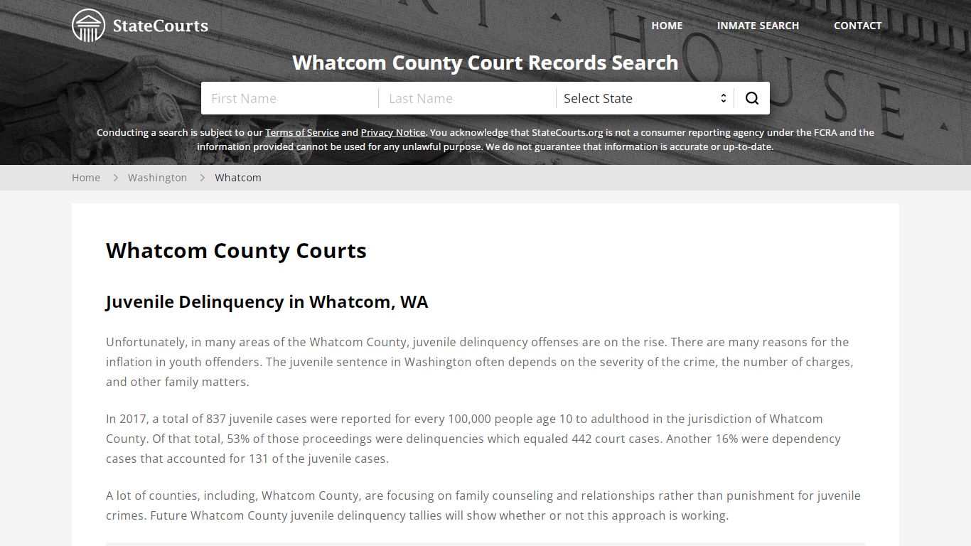 Whatcom County, WA Courts - Records & Cases - StateCourts